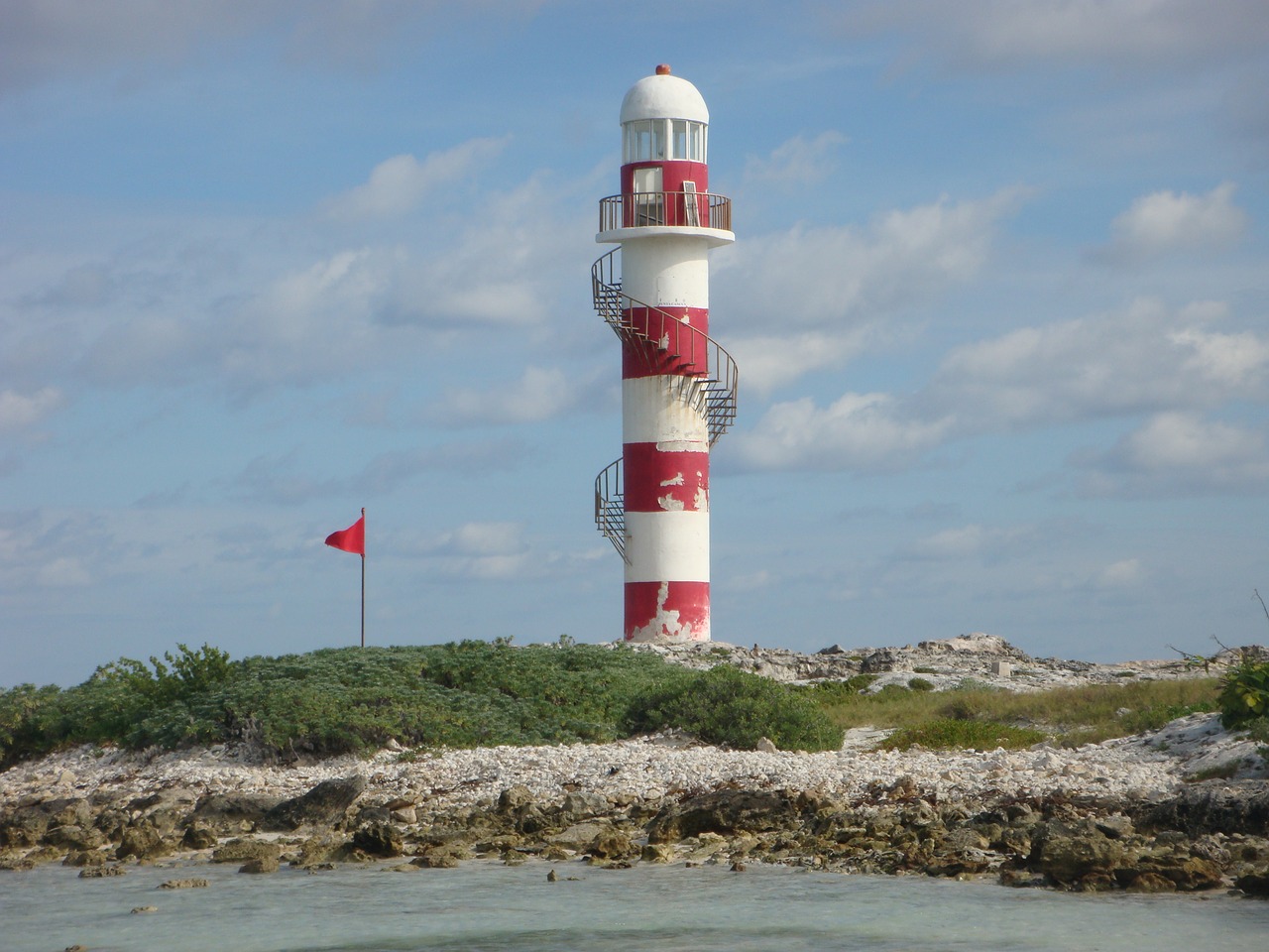 lighthouse cancun caribbean free photo