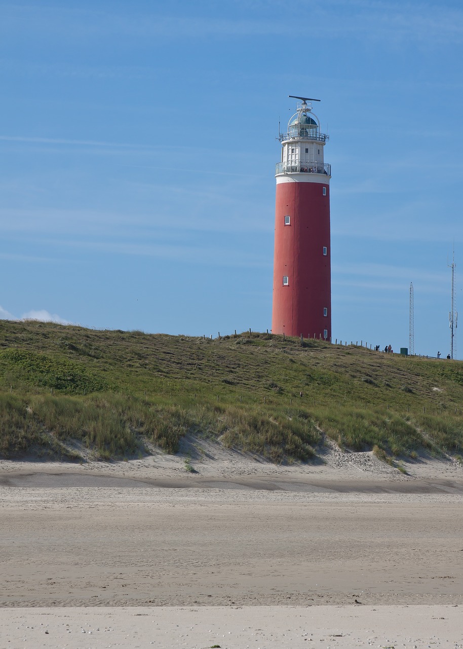 lighthouse grass dunes free photo