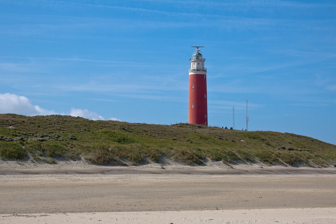 lighthouse grass dunes free photo
