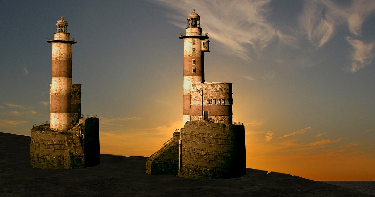 lighthouse evening sunset free photo