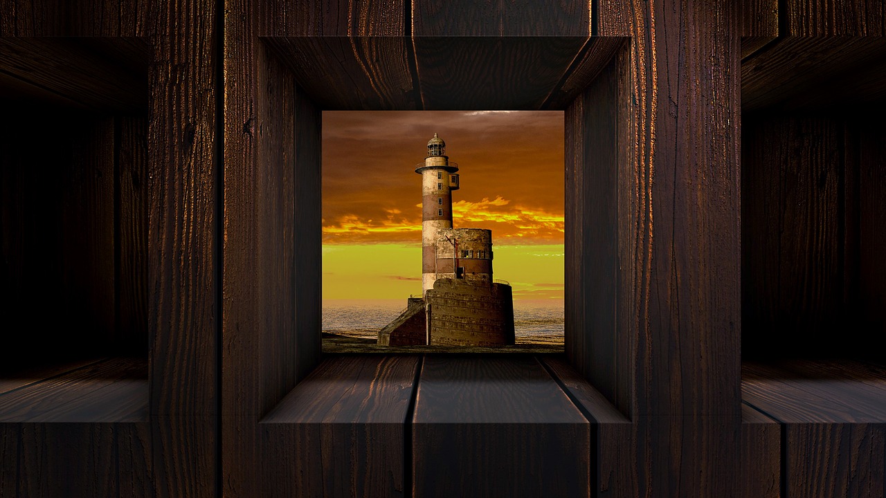 lighthouse window niche free photo