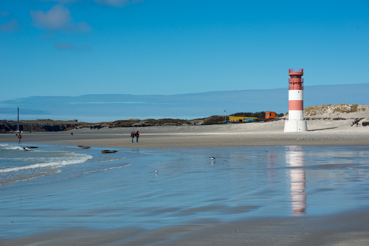 lighthouse helgoland dune free photo