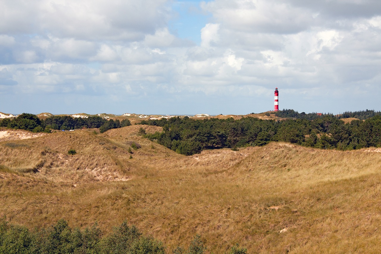 lighthouse dunes north sea free photo