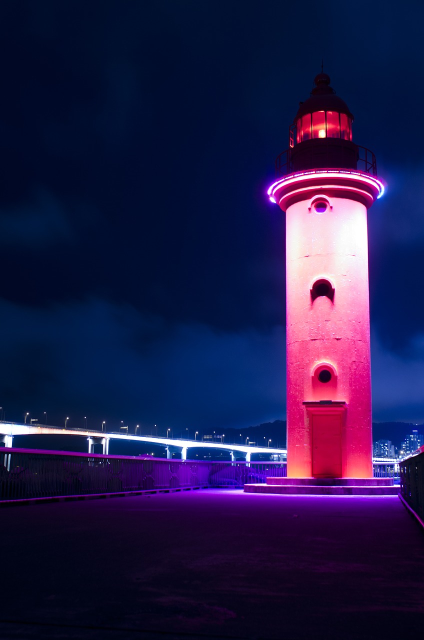 lighthouse red busan free photo