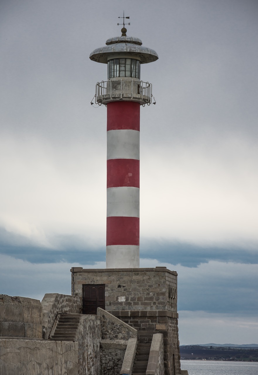 lighthouse port burgas free photo