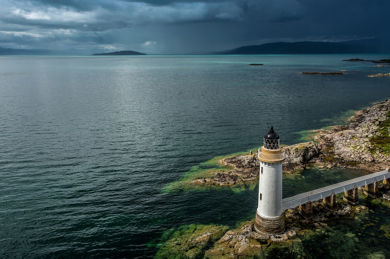 lighthouse scotland landscape free photo