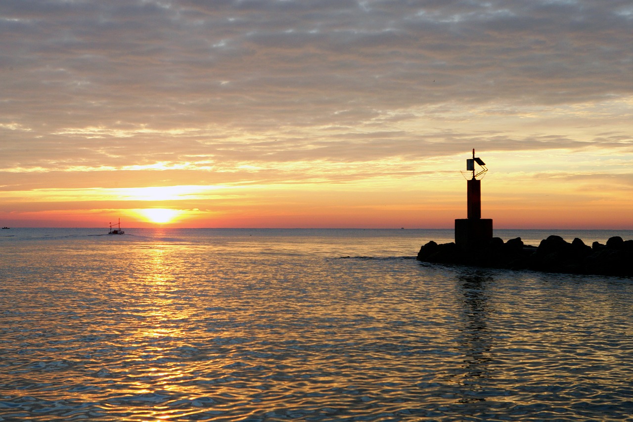 lighthouse mediterranean beach free photo