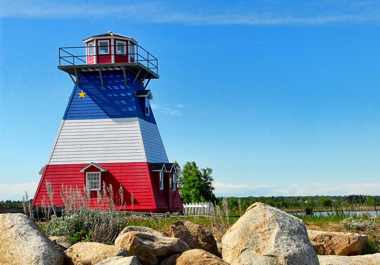 lighthouse acadian neguac free photo