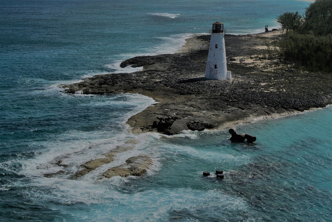 lighthouse beach coastline free photo