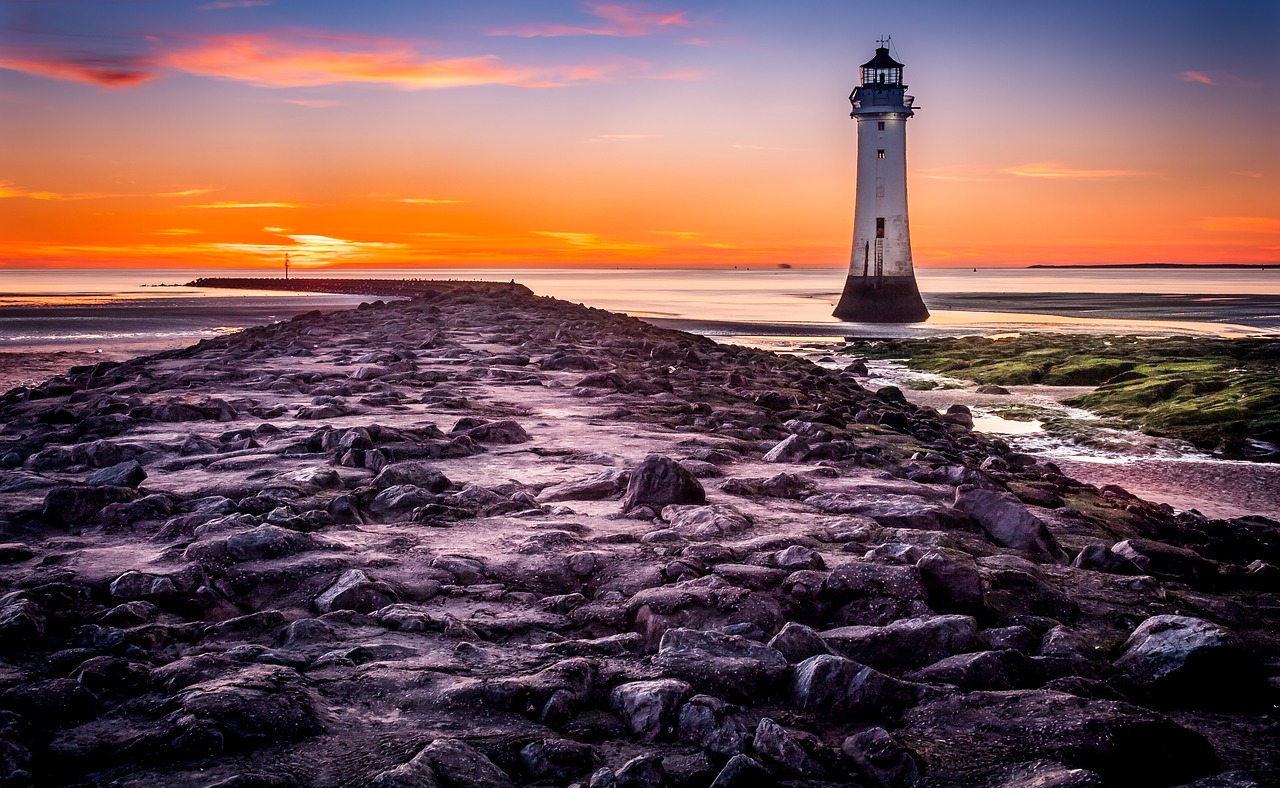 lighthouse marine sky free photo