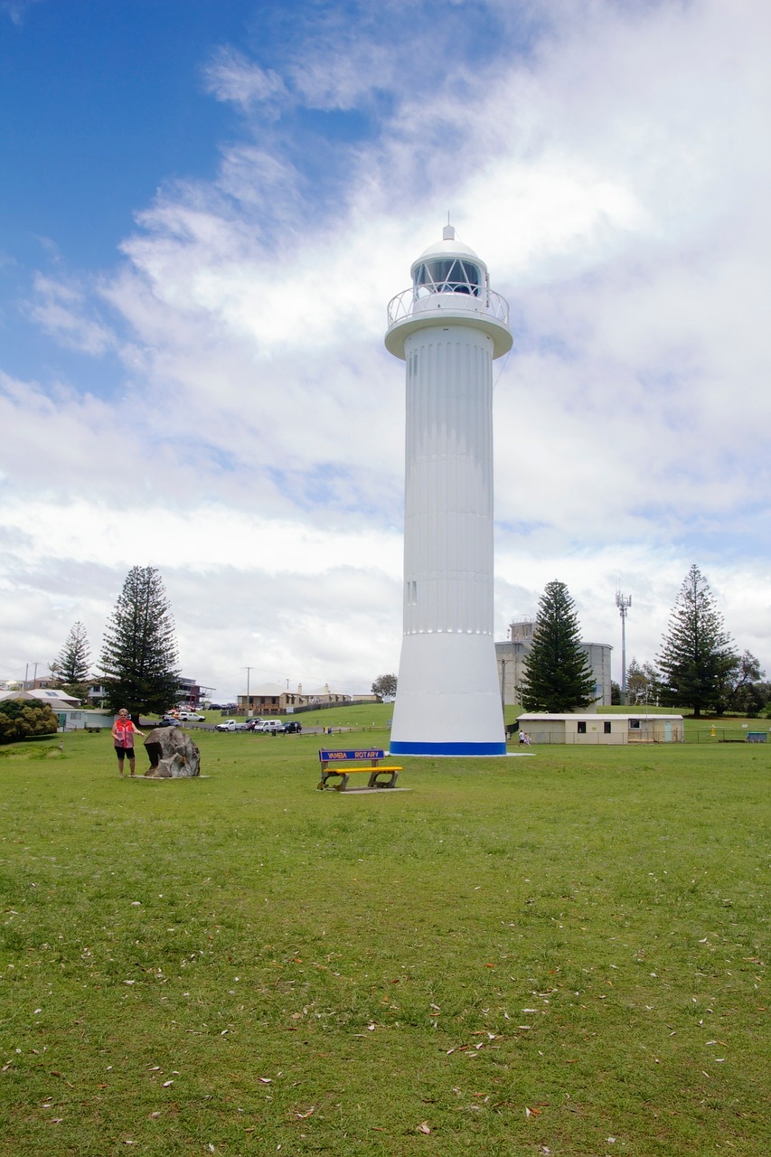 lighthouse sky grass free photo