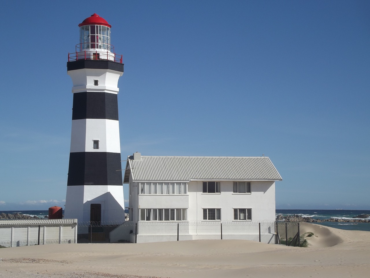 lighthouse cape-recife port-elizabeth free photo