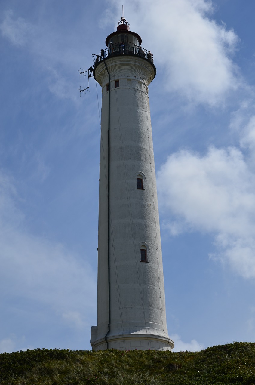 lighthouse north sea denmark free photo