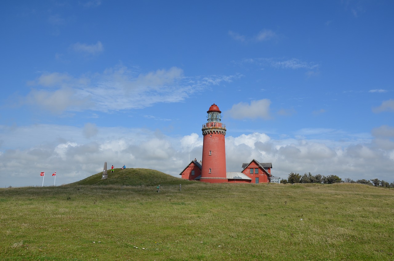 lighthouse north sea denmark free photo