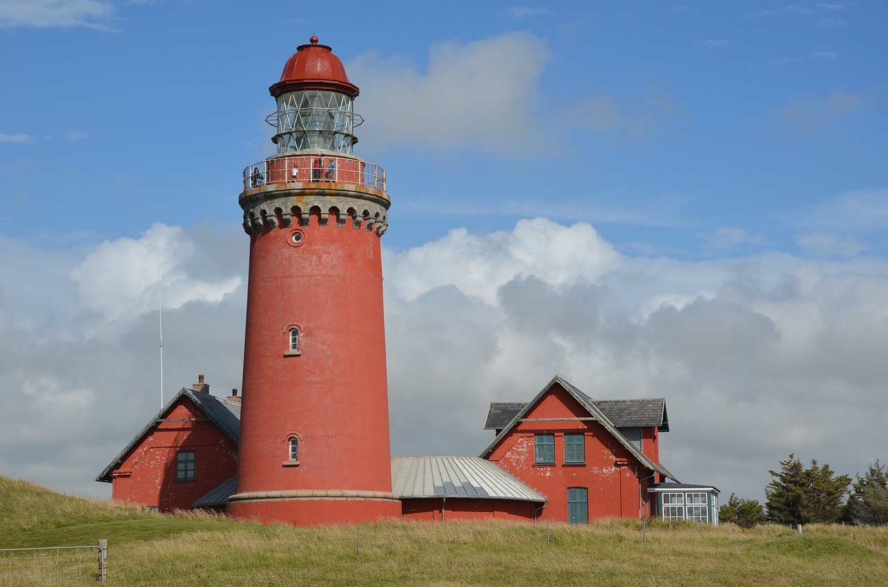 lighthouse north sea denmark free photo