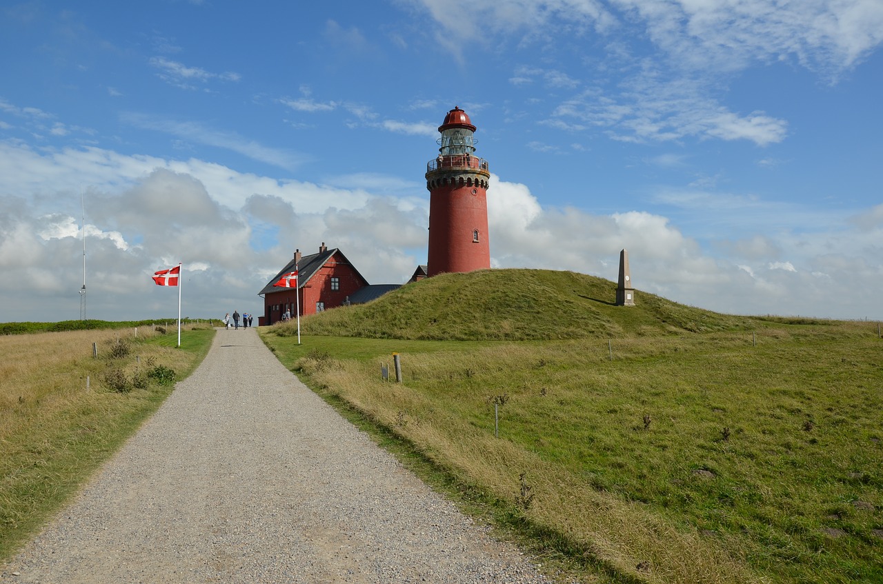 lighthouse north sea denmark free photo