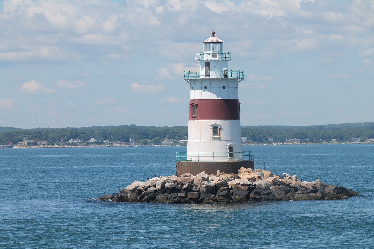 lighthouse long island sound ferry free photo