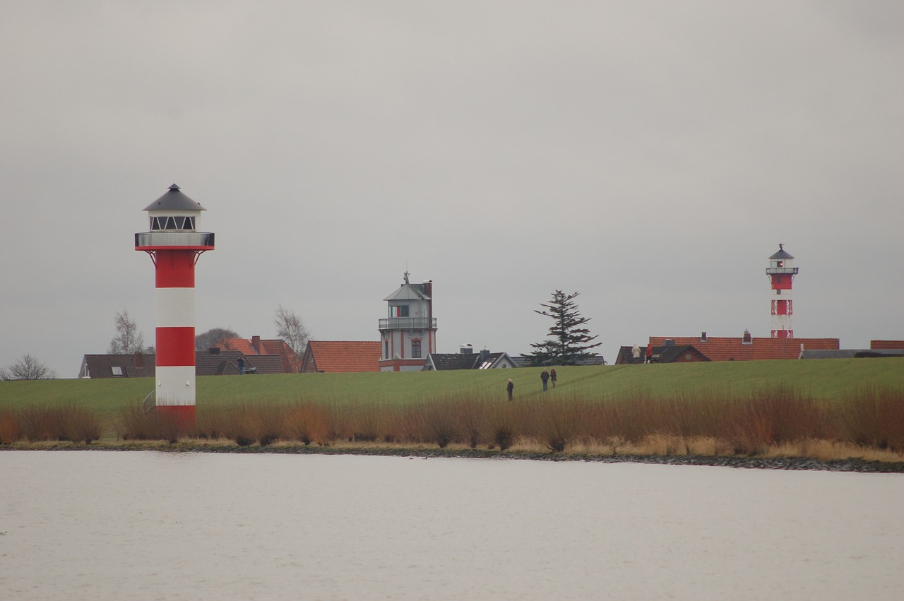 lighthouse elbe river free photo