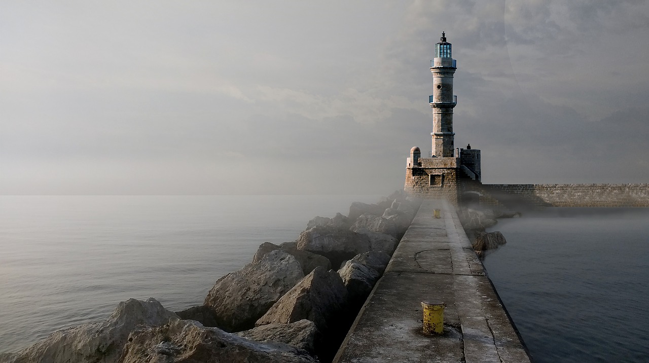 lighthouse quay wall signal free photo