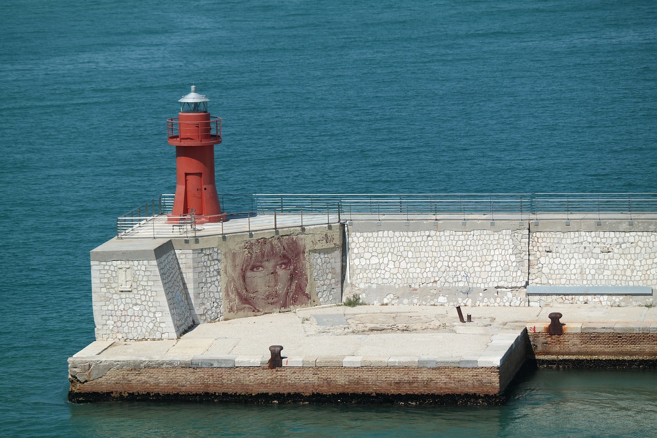 lighthouse mural port free photo