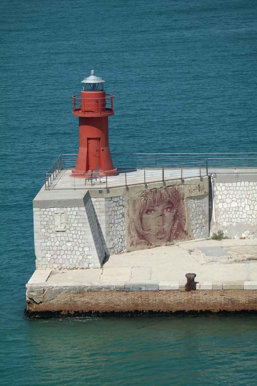 lighthouse mural port free photo