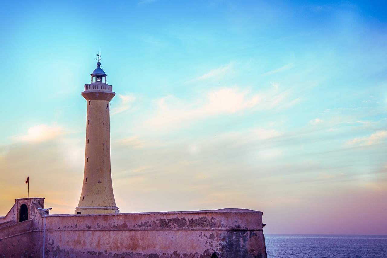 lighthouse rabat morocco free photo