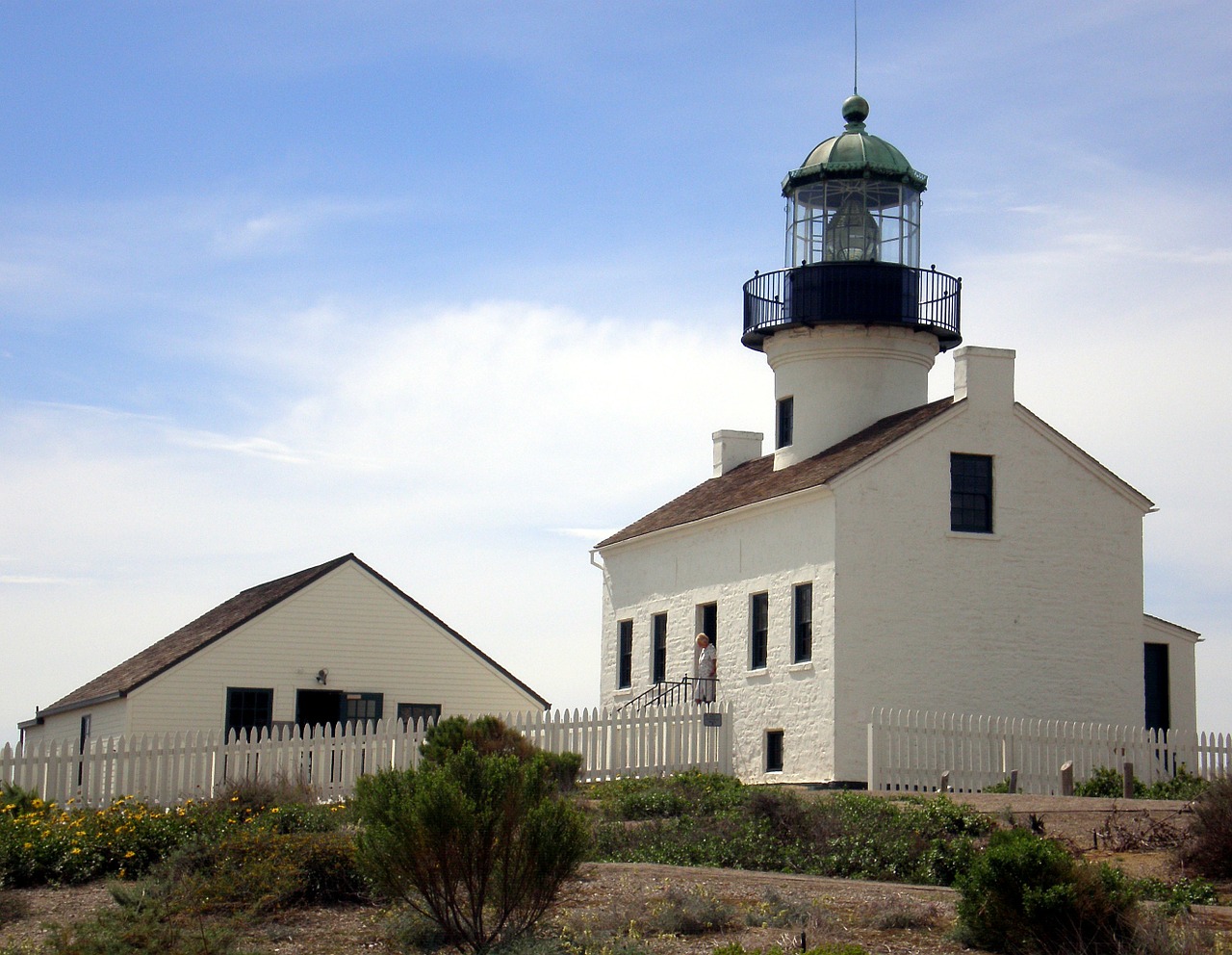 lighthouse sky clouds free photo