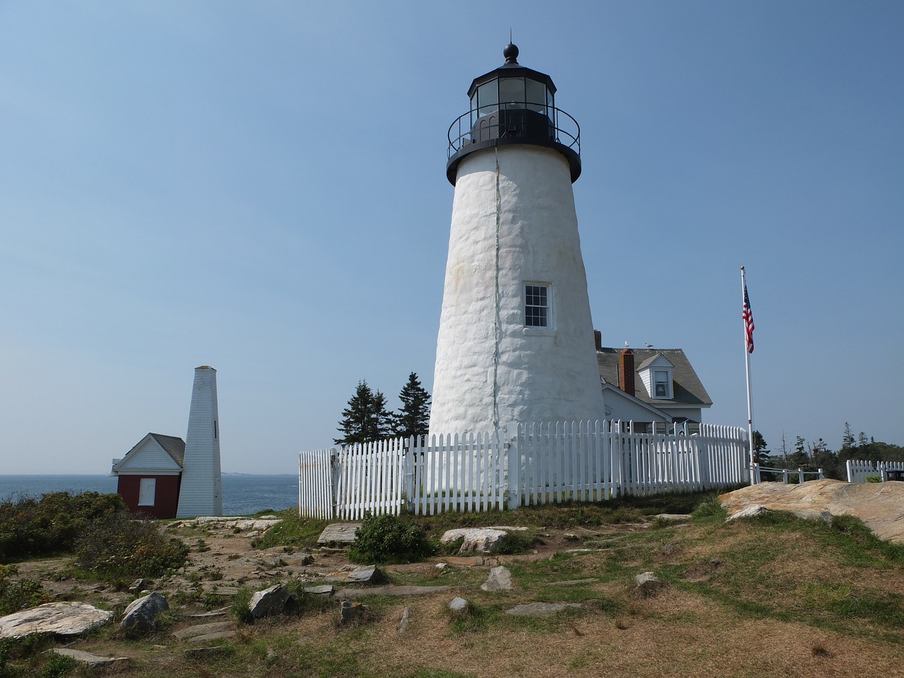 lighthouse coast ocean free photo