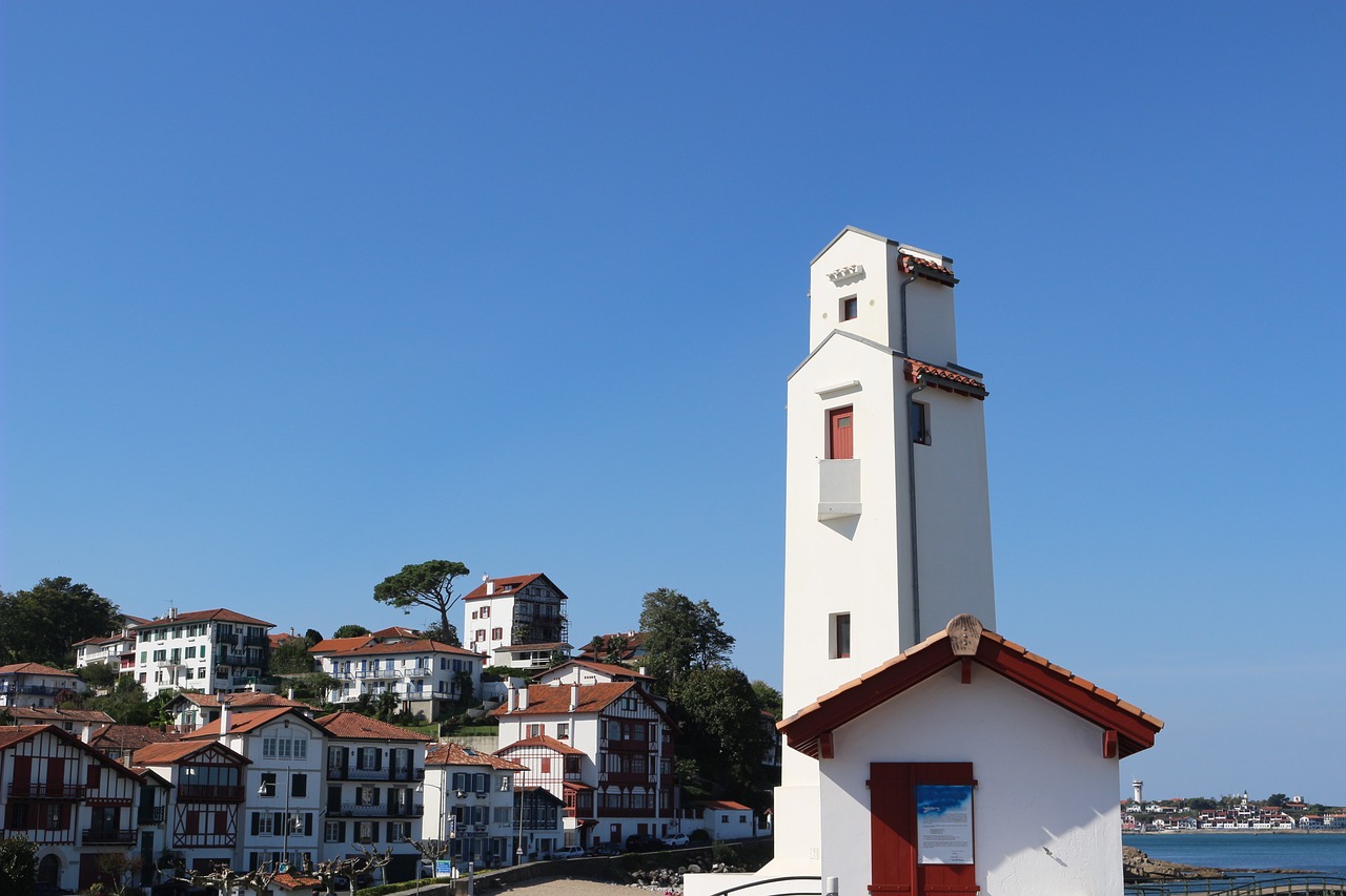 lighthouse france basque coast sky free photo