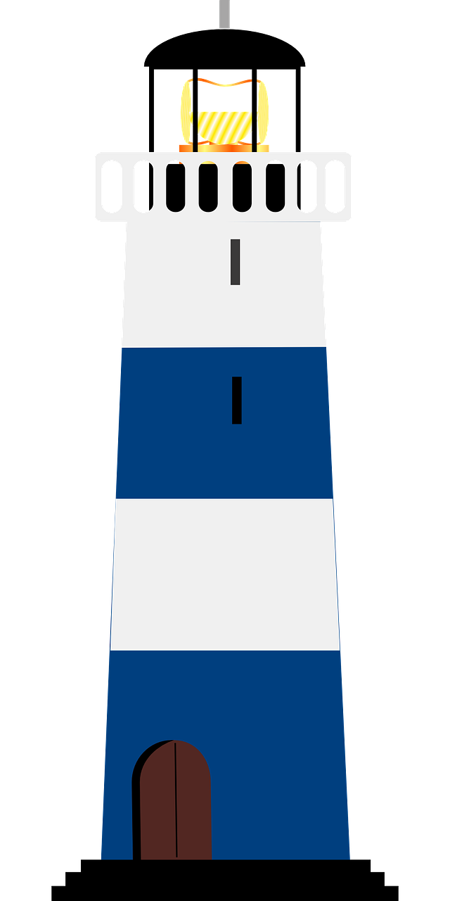 lighthouse blue white free photo