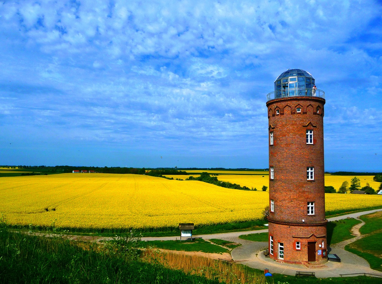 lighthouse tower yellow free photo