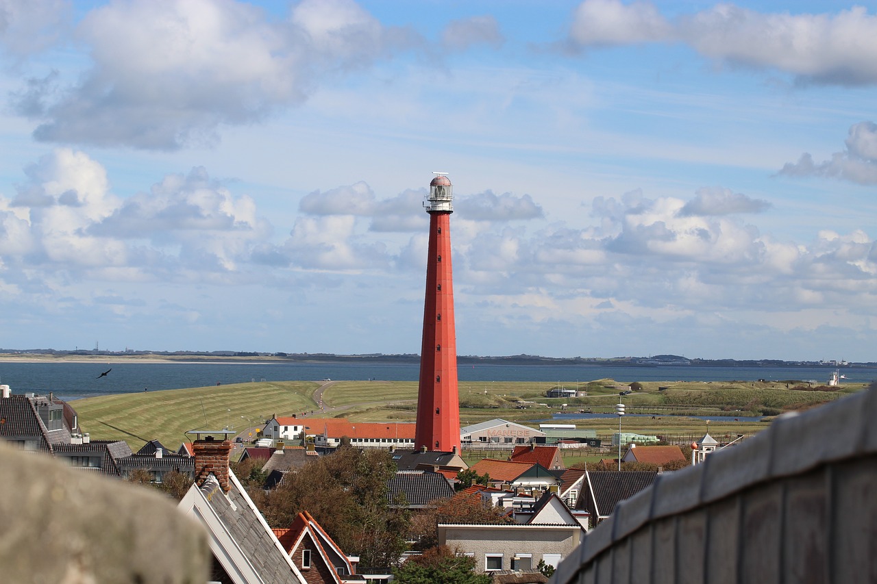 lighthouse  holland  north sea free photo