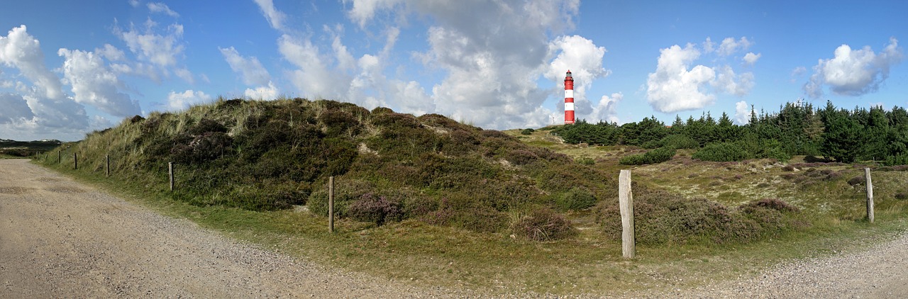 lighthouse panorama amrum free photo
