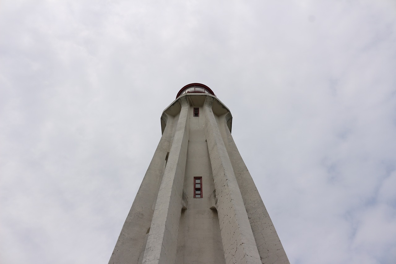 lighthouse  sky  sea free photo