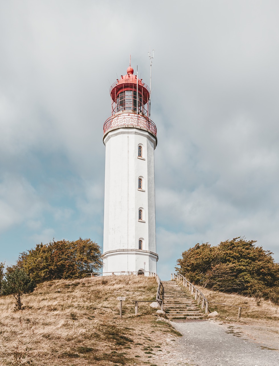 lighthouse  hiddensee  baltic sea free photo