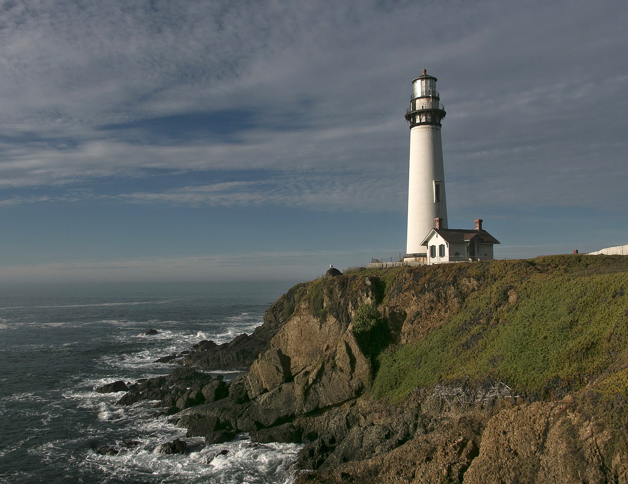 lighthouse  pigeon point  california free photo