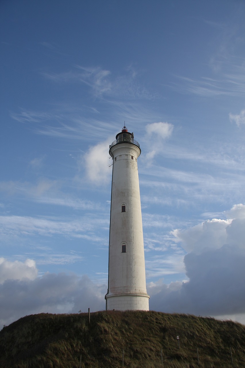 lighthouse  denmark  north sea free photo