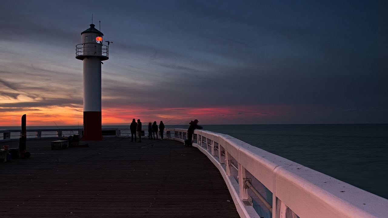 lighthouse  nieuwpoort  air free photo