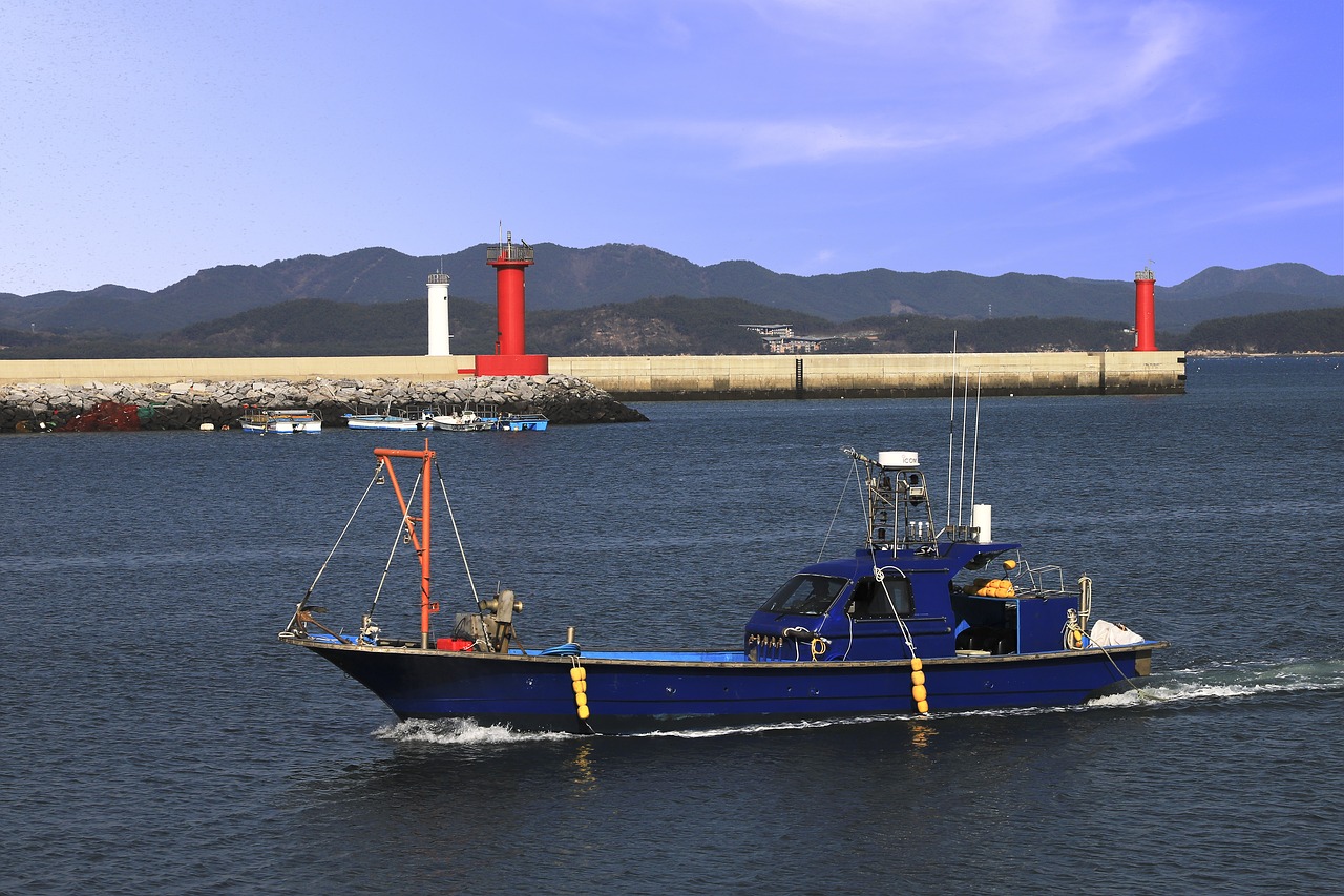 lighthouse  fishing boats  sea free photo