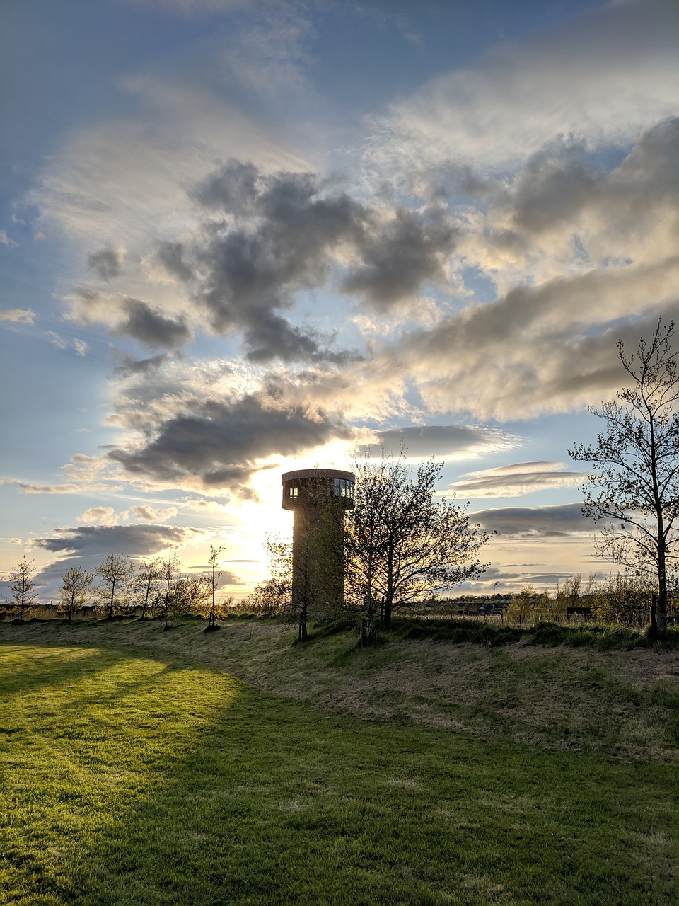 lighthouse  sunset  wetlands free photo