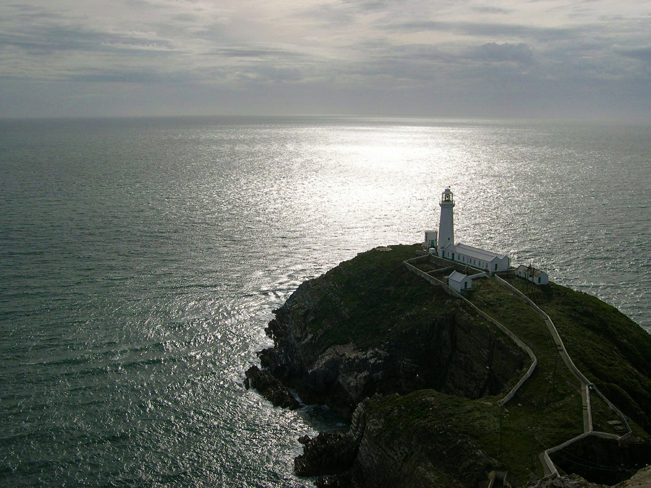 lighthouse cliffs ocean free photo