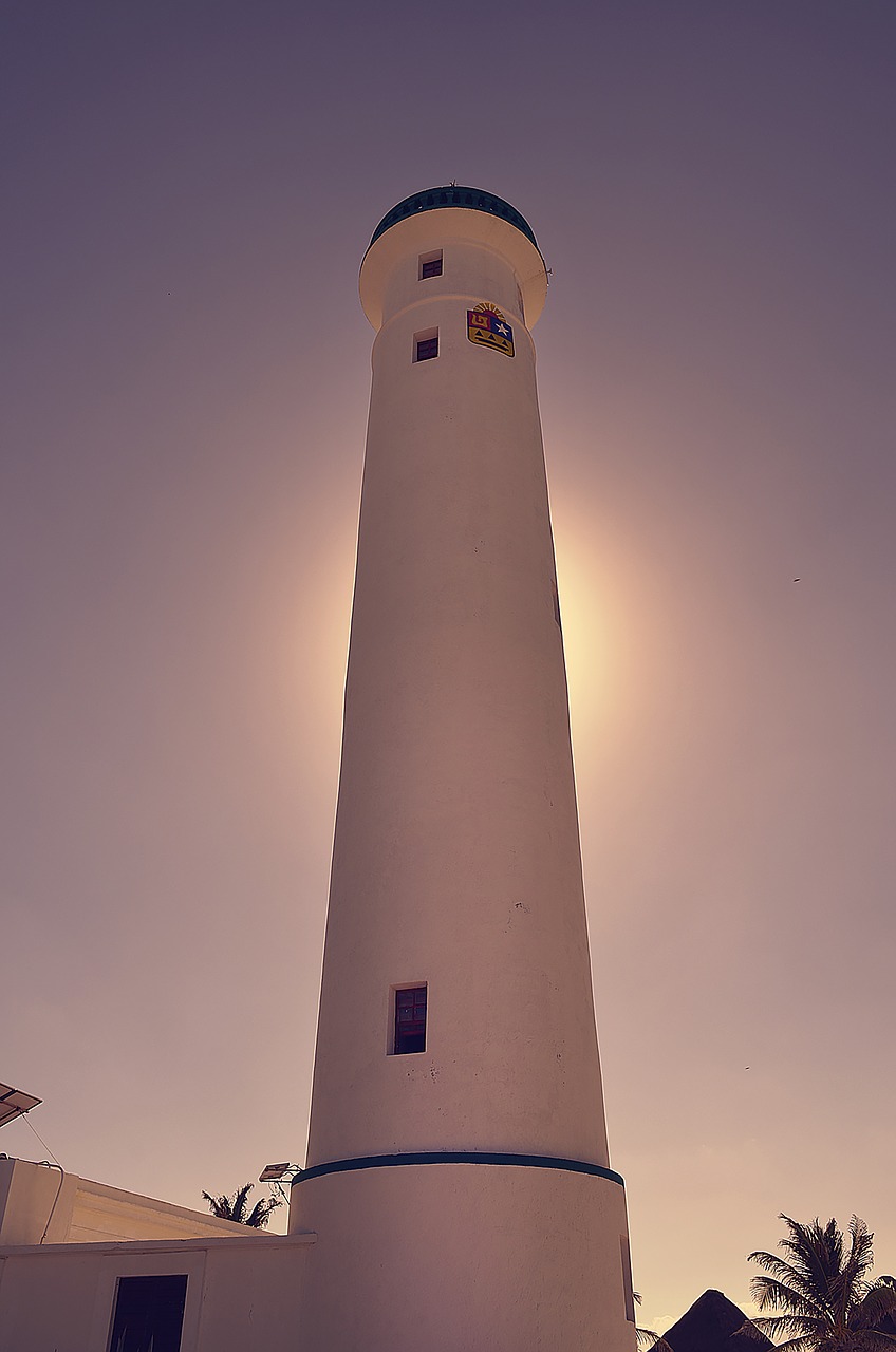 lighthouse  tower  sunset free photo