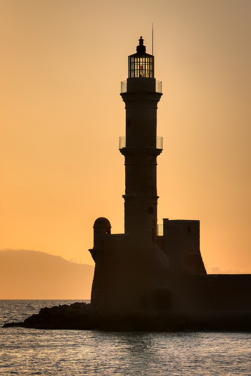 lighthouse  crete  greece free photo