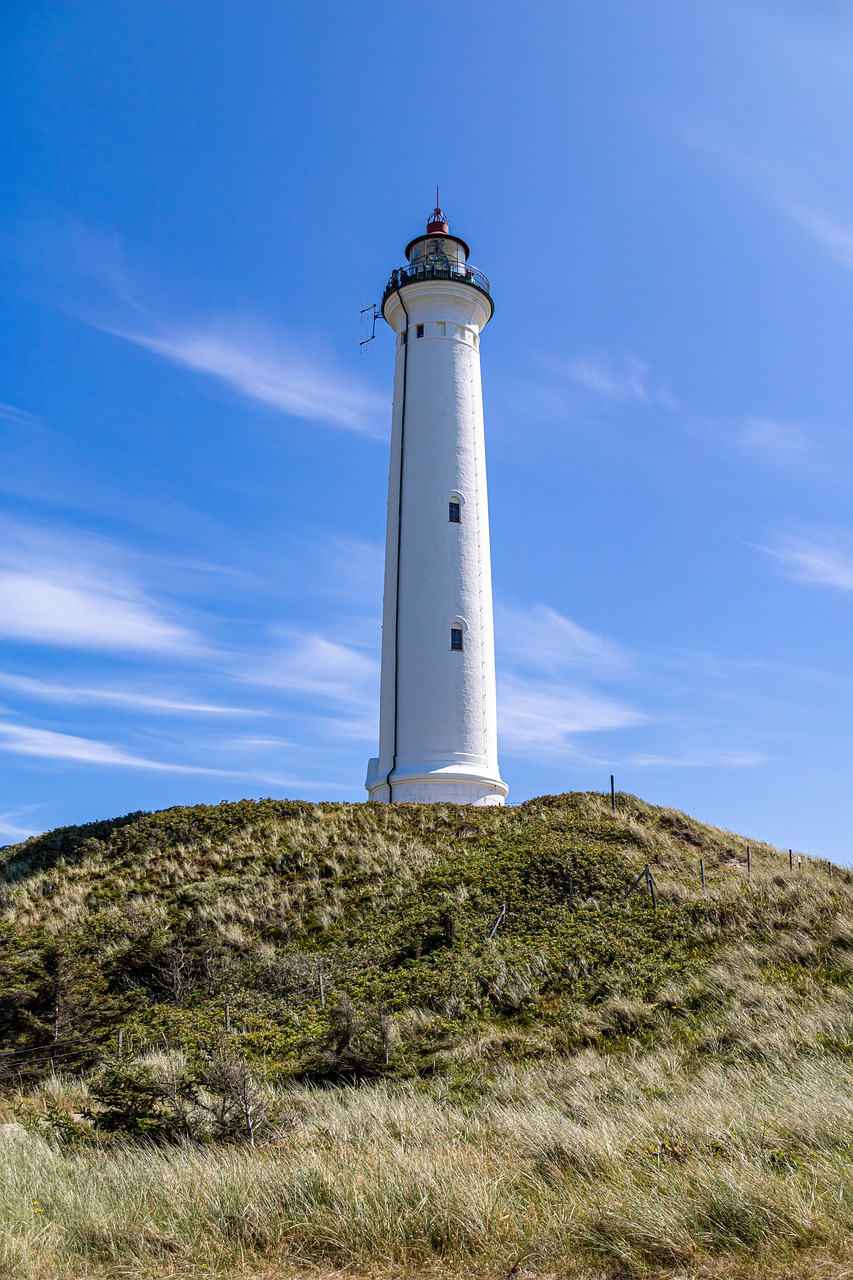 lighthouse  lyngvig  dunes free photo