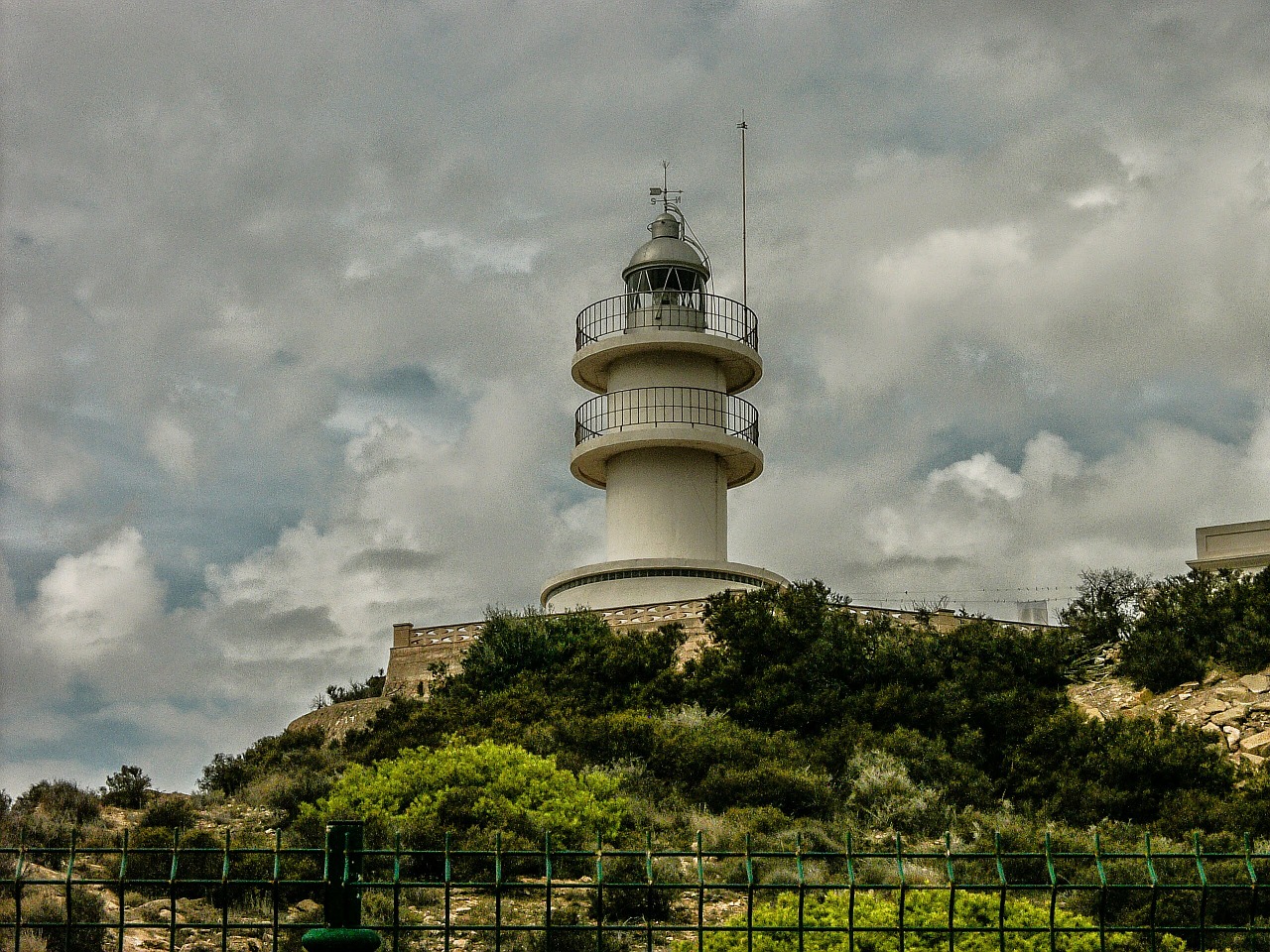 lighthouse alicante after orchards free photo