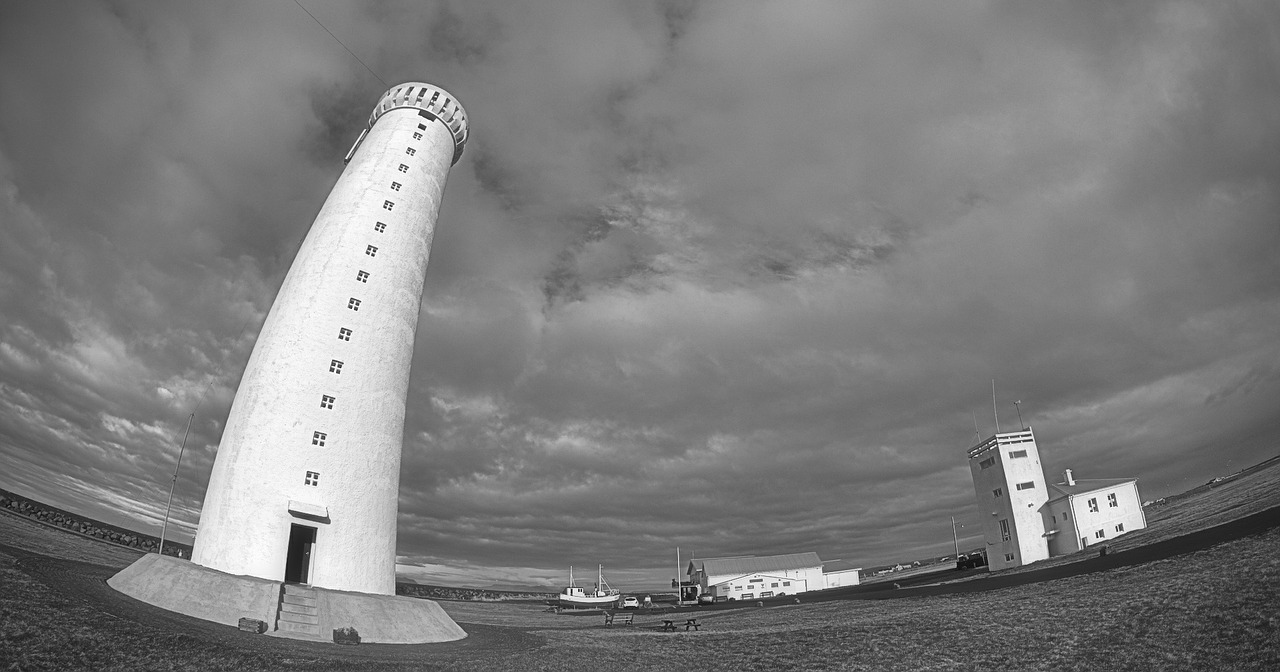 lighthouse fisheye tower free photo