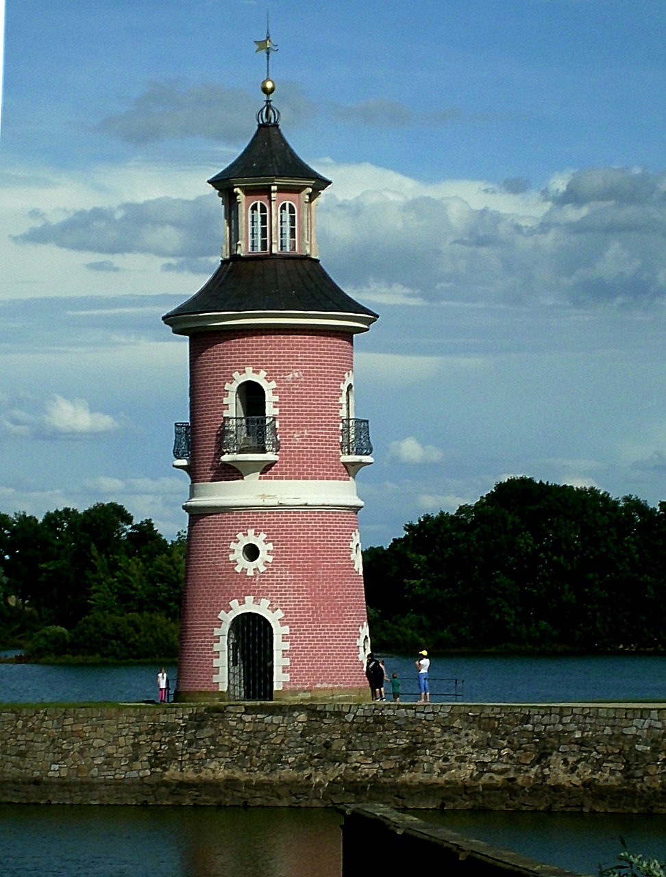 lighthouse moritz castle moritz burger ponds free photo