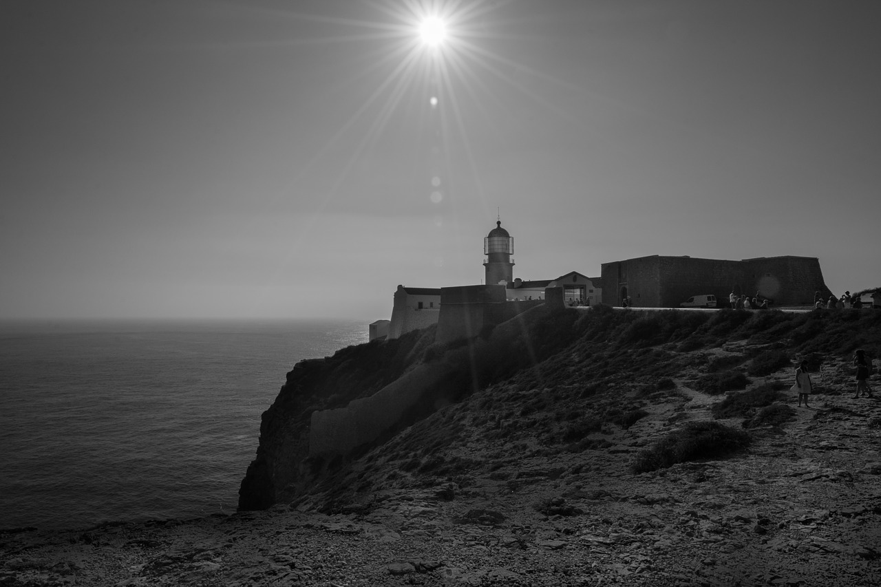 lighthouse beacon cliff free photo