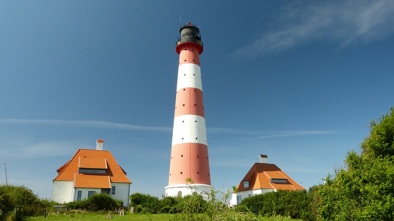 lighthouse westerhever north sea free photo