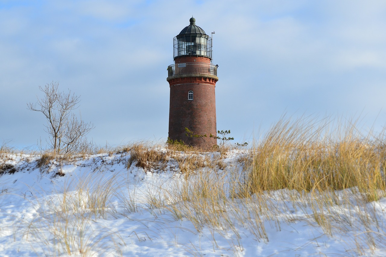 lighthouse prerow baltic sea free photo